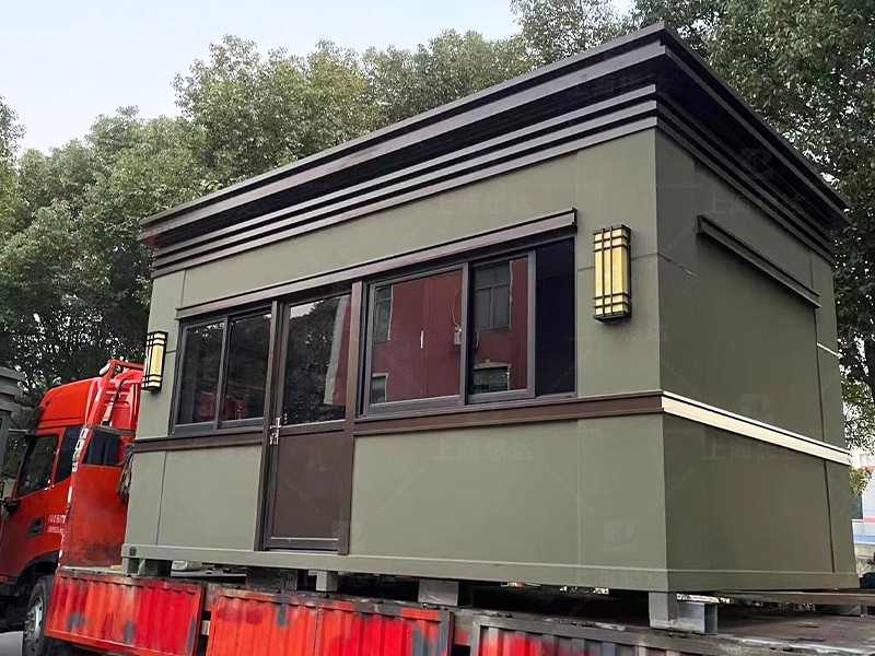 灰綠色真石漆崗亭02