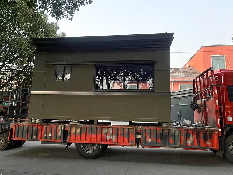 灰綠色真石漆崗亭03