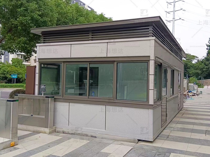 偏灰?guī)\藍真石漆崗亭04